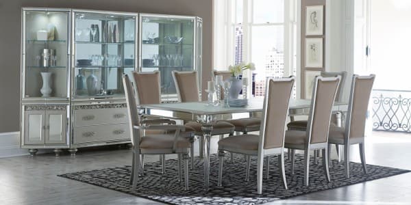 Обеденный стол со стеклянными вставками (с двумя вставками по 60 см)