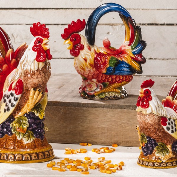 Керамическая декоративная скульптура Петух Le Coq, 24 см