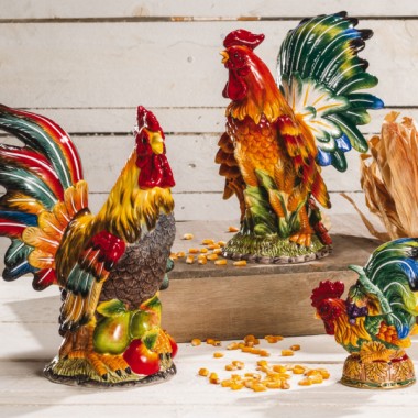 Керамічна декорація Півень, ручний розпис Le Coq, 25 см