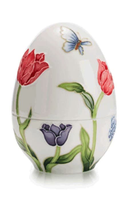 Фарфоровая шкатулка Яйцо,  ручная роспись