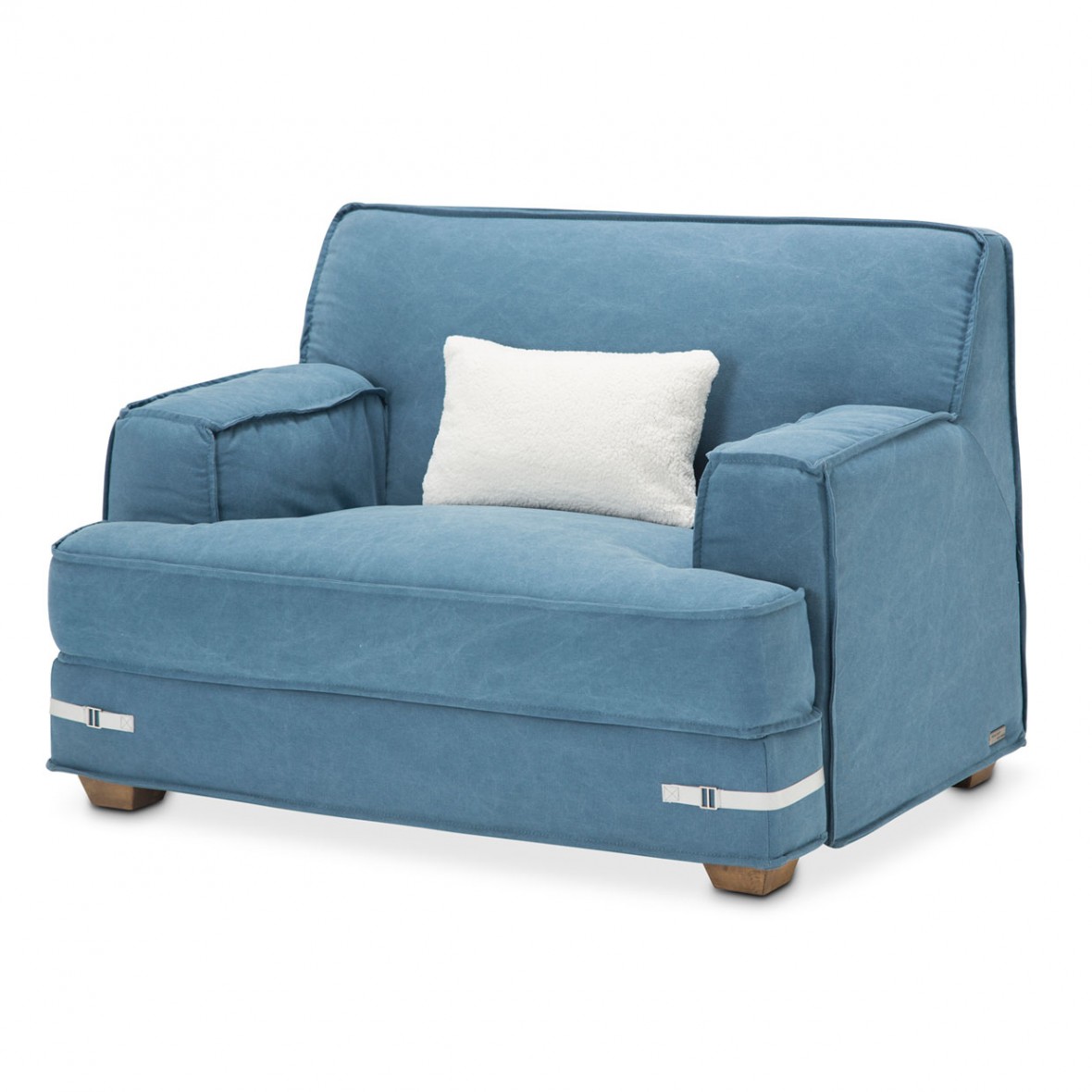 Кресло полуторное, цвет Деним, 1 декоративная подушка