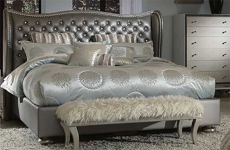 Кровать размер Eastern King цвет Metallic Graphite