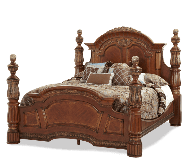 Кровать с декоративными колоннами Размер Cal King