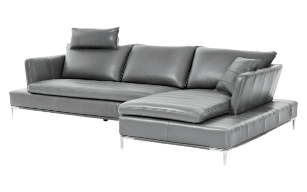 Lazzio угловой кожаный диван, Graphite