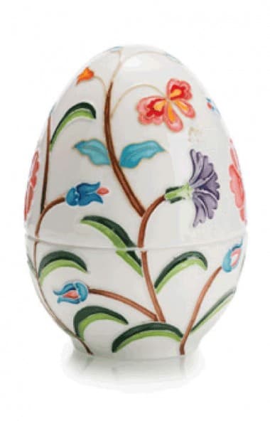 Фарфоровая шкатулка Яйцо,  ручная роспись