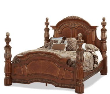 Кровать с декоративными колоннами Размер Cal King