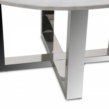 Круглый обеденный стол с мраморным верхом
