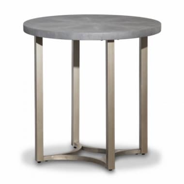Alta Круглый приставной стол, топ серый мрамор