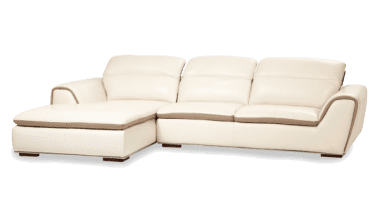 Vanuto угловой кожаный диван, матовый белый