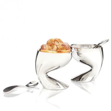 Набор для десерта Skoop, креманка с ложкой, дизайн Karim Rashid